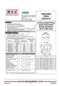 GBU2508-BP Datasheet Cover