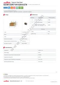 GCM155R71H152KA37D Datasheet Cover