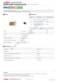 GCM155R71H222KA37D Datasheet Cover