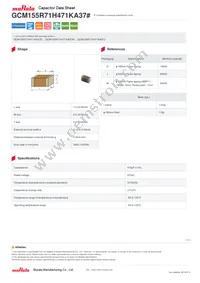 GCM155R71H471KA37D Datasheet Cover