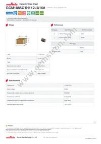 GCM1885C1H112JA16D Datasheet Cover