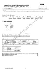 GCM1885C1H4R7CA16J Datasheet Cover