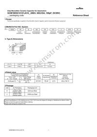 GCM1885G1H101JA16D Datasheet Cover