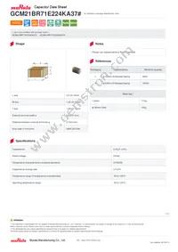 GCM21BR71E224KA37L Datasheet Cover