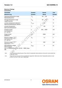 GD CSSRM2.14-ARAT-24-1-700-R18 Datasheet Page 3