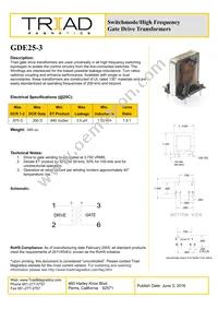 GDE25-3 Datasheet Cover