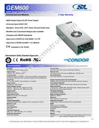 GEM600-24G Datasheet Cover