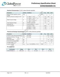 GHXS030A060S-D1 Datasheet Page 2