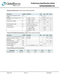 GHXS030A060S-D4 Datasheet Page 2