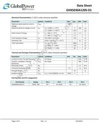 GHXS030A120S-D1 Datasheet Page 2