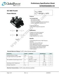 GHXS050A060S-D3 Datasheet Cover