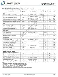 GP1M020A050N Datasheet Page 2