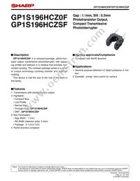 GP1S196HCZSF Datasheet Cover