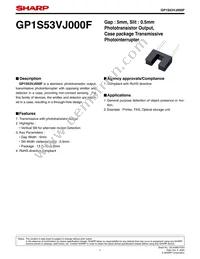 GP1S53VJ000F Datasheet Cover