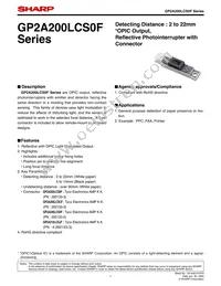 GP2A200LCSCF Datasheet Cover