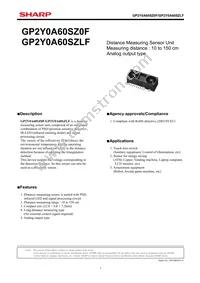 GP2Y0A60SZ0F Datasheet Cover