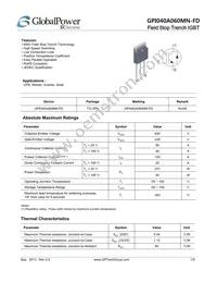 GPI040A060MN-FD Datasheet Cover