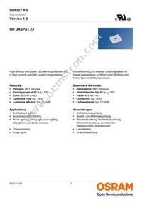 GR DASPA1.23-FSFT-26-1-100-R18-LM Datasheet Cover