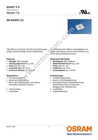 GR DASPA1.23-FSFU-46-1-100-R18 Datasheet Cover