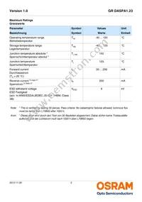 GR DASPA1.23-FSFU-46-1-100-R18 Datasheet Page 3