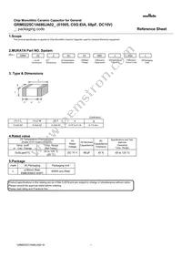 GRM0225C1A680JA02L Datasheet Cover