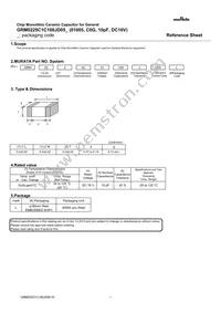 GRM0225C1C100JD05L Datasheet Cover