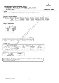 GRM0225C1C1R0BA03L Datasheet Cover