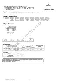 GRM0225C1C1R0BD05L Datasheet Cover
