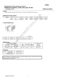 GRM0225C1C220JD05L Datasheet Cover