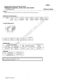 GRM0225C1E150GDAEL Datasheet Cover