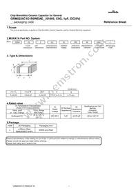 GRM0225C1E1R0WDAEL Datasheet Cover