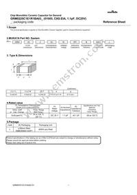 GRM0225C1E1R1BA03L Datasheet Cover