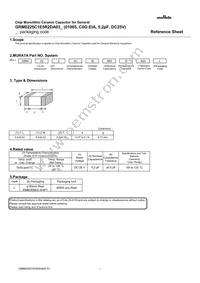 GRM0225C1E5R2DA03L Datasheet Cover