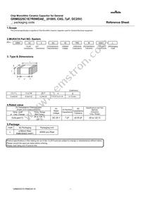 GRM0225C1E7R0WDAEL Datasheet Cover