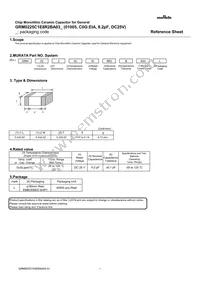 GRM0225C1E8R2BA03L Datasheet Cover