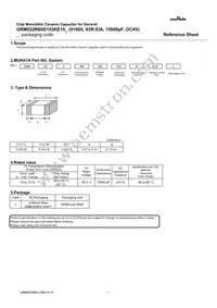 GRM022R60G153KE15L Datasheet Cover