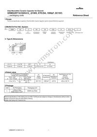 GRM022R71A102KA12L Datasheet Cover