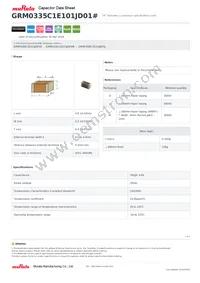 GRM0335C1E101JD01J Datasheet Cover