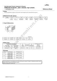 GRM0335C1E150JA01J Datasheet Cover