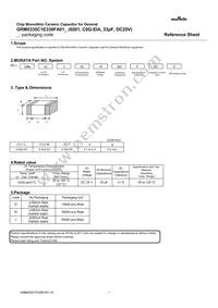 GRM0335C1E330FA01J Datasheet Cover