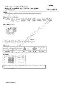 GRM0335C1H1R9BA01D Datasheet Cover