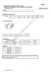 GRM0335C1H9R2BA01D Datasheet Cover