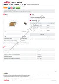 GRM1555C1H180JA01J Datasheet Cover