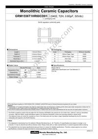 GRM1556T1H8R6CD01D Datasheet Cover