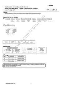 GRM155R61E225KE11J Datasheet Cover