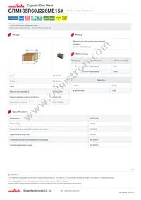 GRM186R60J226ME15D Datasheet Cover