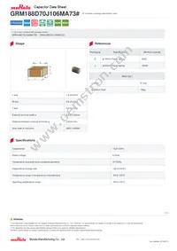 GRM188D70J106MA73D Datasheet Cover