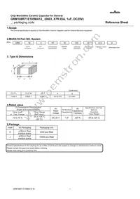 GRM188R71E105MA12D Datasheet Cover