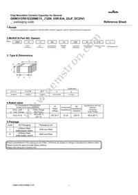 GRM31CR61E226ME15K Datasheet Cover