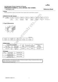 GRM32ER61H106MA12L Datasheet Cover